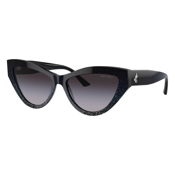 New JIMMY CHOO Black Cat Eye JC5004 5045/87 Sunglasses Women - Picture 1 of 6